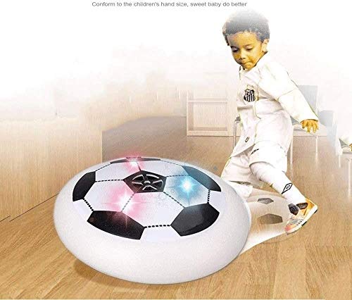 Zhangl Cojín educativo de cernido de fútbol con suspensión neumática intermitente juguete Fútbol aire en espacios cerrados Mini pelota con luces múltiples superficies creativo neumática suspendida flo