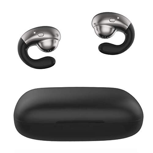 【2020 Nuevo】 Deporte Bluetooth Auriculares,AIDERLOT Inalámbricos Auriculares Semi in-Ear,Bluetooth 5.0,3D estéreo,Desgaste sin Dolor,60 Horas de Tiempo de Juego,para iPhone Android etc.（Negro）