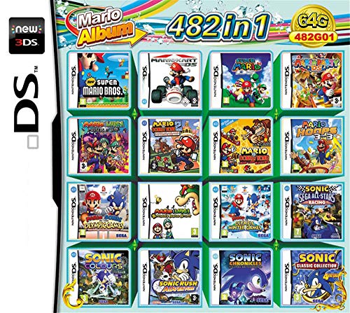 482 Juegos en 1 NDS Game Pack Card Super Combo Cartridge para NDS DS 2DS New 3DS XL