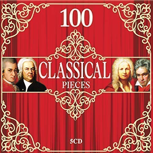5 CD 100 Classical Music Pieces, Baroque, Classical, Romantic, Piano and Strings Music, Mozart, Chopin, Bach…