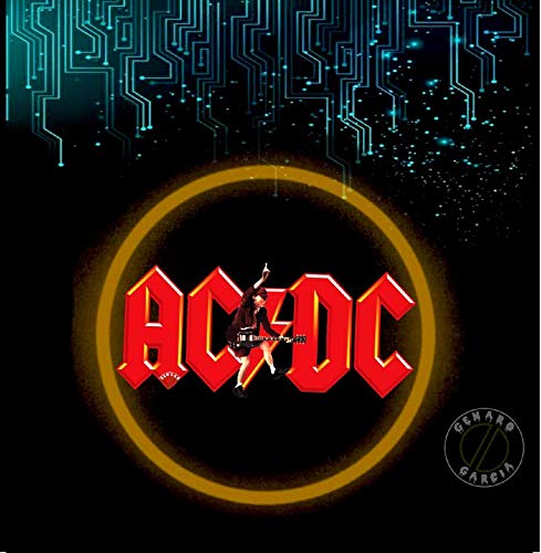 AC DC vintage rock 17 - Cartel de la película de cine - La reproducción de la más alta calidad, el regalo perfecto - A4 Lienzo (12/8 inch) - (31/20 cm) - Estirado, listo para colgar