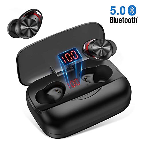 Auriculares Bluetooth 5.0 Orit Auriculares inalámbricos Bluetooth In-Ear HiFi Sonido Estéreo 126H reproducción Cascos inalámbricos Bluetooth con 3000mAh Caja de Carga para Andriod y iOS