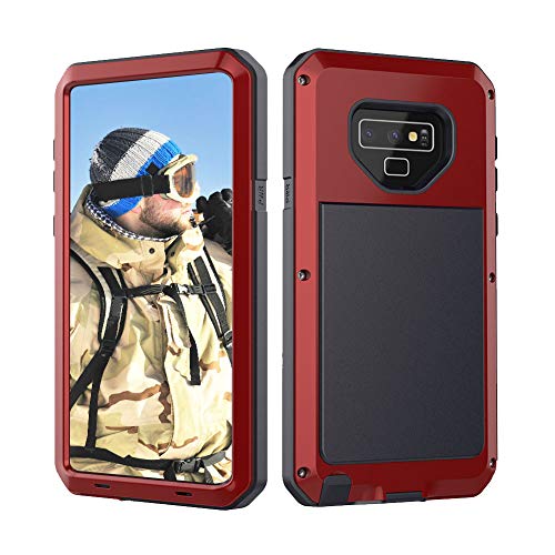 Beeasy Funda Samsung Galaxy Note 9,Antigolpes Rígida Robusta Antigravedad Carcasa Resistente al Impacto Militar Duradera Blindada Fuerte de Seguridad al Aire Libre Case Cover,Rojo