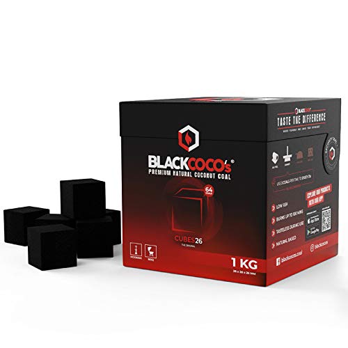 BLACKCOCO's – 1KG Carbón Natural de Coco Premium Cachimba y BBQ - Briquetas de Carbón de Coco de Alta Calidad Shisha y Barbacoas – Cubos de Carbón Barbacoa y Narguile con largo tiempo de combustión BLACKCOCO's – 1KG Carbón Natural de Coco Premium Cachimba y BBQ - Briquetas de Carbón de Coco de Alta Calidad Shisha y Barbacoas – Cubos de Carbón Barbacoa y Narguile con largo tiempo de combustión