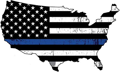 Blue Lives Matter Thin Blue Line - Adhesivo de vinilo para coche, camión, caravana, SUV y barcos, soporte de ventana de policía y fuerzas de la ley
