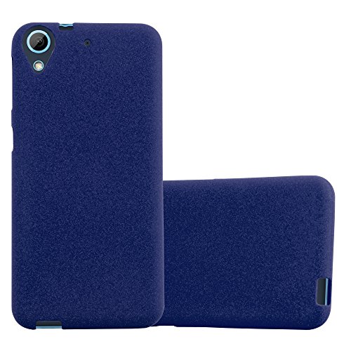Cadorabo Funda para HTC Desire 626G en Frost Azul Oscuro - Cubierta Proteccíon de Silicona TPU Delgada e Flexible con Antichoque - Gel Case Cover Carcasa Ligera
