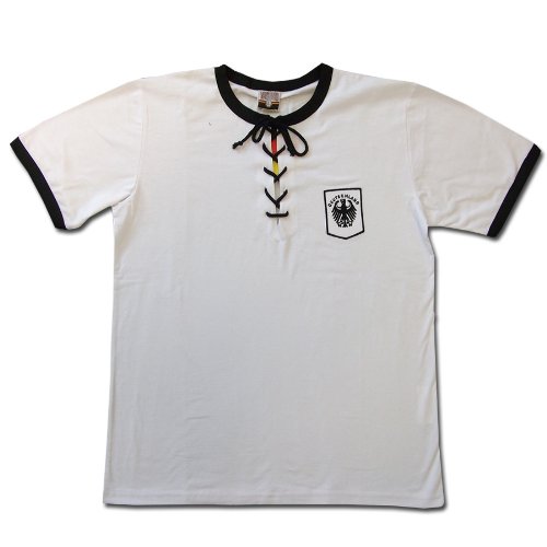 Camiseta retro Alemania 1954, hombre, Weiß, large