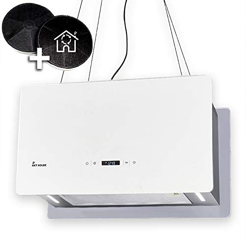 Campana extractora de diseño en isla (60 cm, acero inoxidable, cristal blanco, extra silenciosa, 674m³/h, 4 escalones, iluminación LED, teclas de sensor TouchSelect) CUBE60W - KKT KOLBE Campana extractora de diseño en isla (60 cm, acero inoxidable, cristal blanco, extra silenciosa, 674m³/h, 4 escalones, iluminación LED, teclas de sensor TouchSelect) CUBE60W - KKT KOLBE