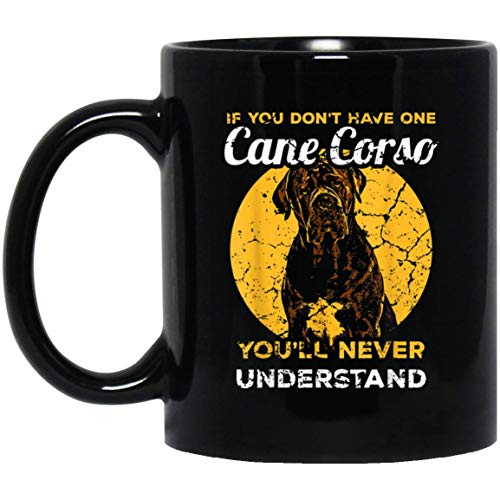 Cane Corso Italian Mastiff Head Dog Pet Gift 11 oz. Black Mug