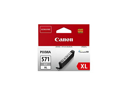 Canon CLI-571XL GY Cartucho de tinta original Gris XL para Impresora de Inyeccion de tinta Pixma TS8050-TS8053-TS8052-TS8051-TS9055-TS9050-MG7750-MG7751-MG7752-MG7753
