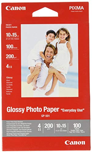 Canon GP-501 - Papel fotográfico con brillo (10 x 15 cm, 100 hojas, uso diario)