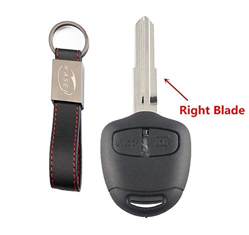 Carcasa Llave para Mitsubishi - Funda Mando a Distancia 2 Botones para Coche Mitsubishi Lancer Grandis Evolution Outlander Colt Mirage (Right Blade) Carcasa Llave para Mitsubishi - Funda Mando a Distancia 2 Botones para Coche Mitsubishi Lancer Grandis Evolution Outlander Colt Mirage (Right Blade)