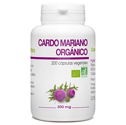 Cardo Mariano Orgánico - Silybum marianum - 300mg - 200 cápsulas vegetales