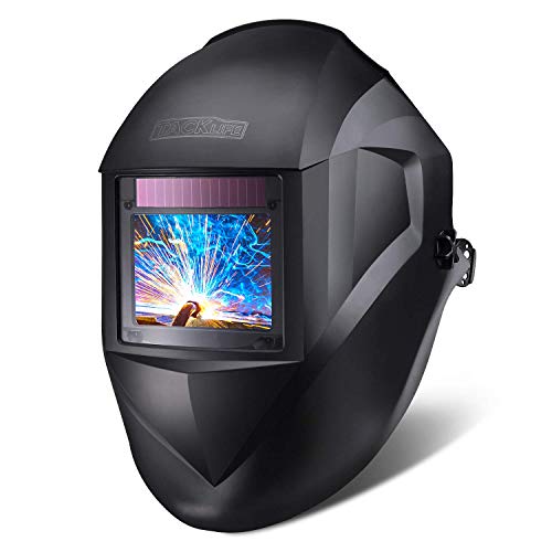 Careta Soldar, Tacklife PAH03D Casco de Soldadura 100 * 73 mm Gran Ventana, Casco Solar de 1/1/1/1 de Oscurecimiento Automaticamente 4 sensores 4-8/9-13 de Color Completo con 6 Lentes Careta Soldar, Tacklife PAH03D Casco de Soldadura 100 * 73 mm Gran Ventana, Casco Solar de 1/1/1/1 de Oscurecimiento Automaticamente 4 sensores 4-8/9-13 de Color Completo con 6 Lentes