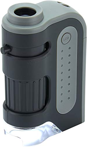 Carson MicroBrite Plus - Microscopio de bolsillo, aumento 60x-120x, con Iluminación LED Carson MicroBrite Plus - Microscopio de bolsillo, aumento 60x-120x, con Iluminación LED