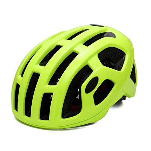 Cascos De Ciclismo Y BMX Integrales Casco de Bicicleta de Carretera octal día de Carreras Casco de Ciclismo de montaña MTB triatlón Aero Hombre Mujer Cascos de Bicicleta-Amarillo Brillante