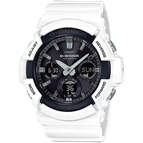 Casio #GAS100B-7A Men039;s Analog Digital Alarm Chronograph White G Shock Watch