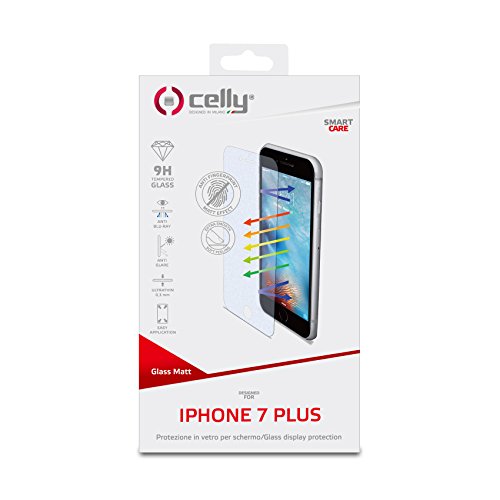 Celly Glass Mate - Protector para Apple iPhone 7 Plus, Transparente