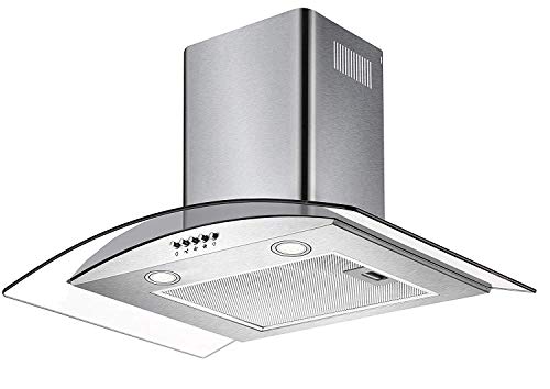 CIARRA CBC6S506 Campana Extractora Decorativa Cristal 60cm 550 m³/h 100W·3 Velocidades de Extracción·Evacuación al Exterior y Recirculación por Filtro de Carbón CBCF004· Acero Inoxidable Plata