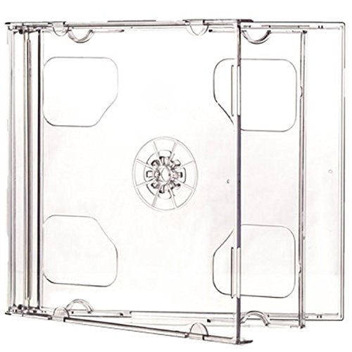 Dragon Trading® - Cajas dobles para CD (10,4 mm, para 2 discos con bandeja transparente, 100 unidades)