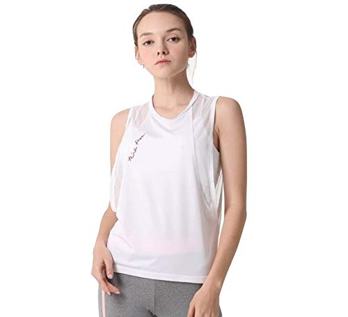 Ducomi tek Camiseta sin Mangas Deportiva para Mujer - Top para Gimnasia, Yoga y Pilates - Tecnología Innovadora y Transpirable para un Secado Rápido - Piel Seca y Máxima Comodidad (Blanco, L) Ducomi tek Camiseta sin Mangas Deportiva para Mujer - Top para Gimnasia, Yoga y Pilates - Tecnología Innovadora y Transpirable para un Secado Rápido - Piel Seca y Máxima Comodidad (Blanco, L)
