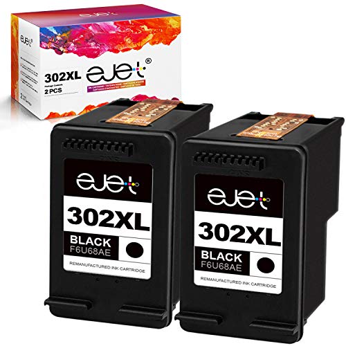 ejet Remanufacturado para HP 302 302XL Cartuchos para HP Deskjet 1110 2130 2134 3630 3632 Envy 4520 4521 4522 4523 4524 Officejet 3830 3831 3834 3835 4650 4651 4652 4654 4658 5230 Impresora (2 Negro) ejet Remanufacturado para HP 302 302XL Cartuchos para HP Deskjet 1110 2130 2134 3630 3632 Envy 4520 4521 4522 4523 4524 Officejet 3830 3831 3834 3835 4650 4651 4652 4654 4658 5230 Impresora (2 Negro)