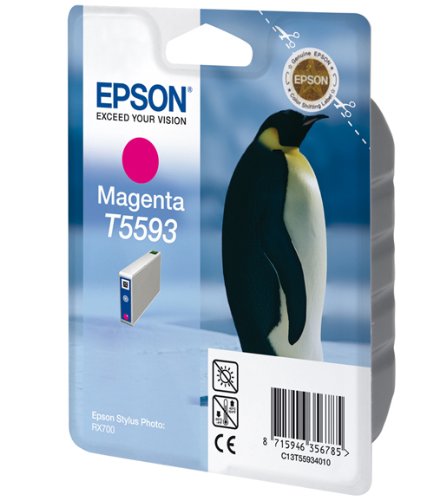 Epson Cartucho T5593 magenta - Cartucho de tinta para impresoras (Magenta, Stylus Photo RX700)
