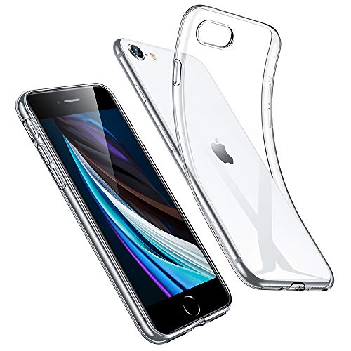 ESR Funda para iPhone SE/8/7 [Funda TPU][No amarillea][Tapa trasera de solo 1,1 mm] [Esquinas con Absorción de Golpes][Funda de Silicona Flexible] Transparente