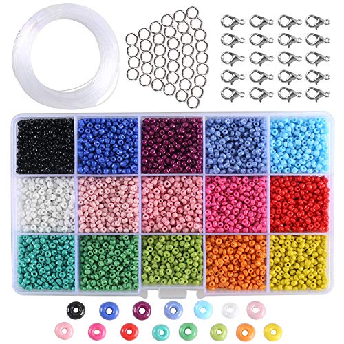ETSAMOR Abalorios para Hacer Pulseras, Cuentas de Colores 3 mm Perlas de Vidrio Perlas de Potro Hechas a Mano Mini Cuentas para Hacer Collares Joyas DIY Regalo Cadena ETSAMOR Abalorios para Hacer Pulseras, Cuentas de Colores 3 mm Perlas de Vidrio Perlas de Potro Hechas a Mano Mini Cuentas para Hacer Collares Joyas DIY Regalo Cadena