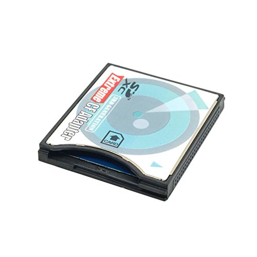 Extreme Compact Flash tipo II adaptador de tarjeta de memoria (Compatible con SDHC MMC SDHC SDXC) para Canon EOS 40d, 50d, 5d, 5D2, 350d, 400d; Sony A300, A700, A850, A900; Nikon D300, D70 Cámara