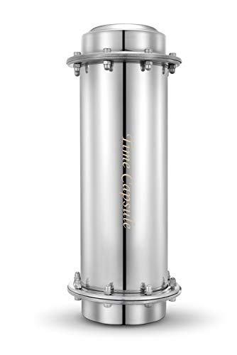 Fujia Time Capsule contenedor de Acero Inoxidable Resistente al Agua con Cerradura para Almacenamiento de Regalo Futuro de 7.3 Pulgadas