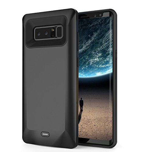 Funda Cargador de para Galaxy Note 8, 5500 mAh Slim batería extendida Recargable Caso, Externo portátil Batería Power Banco Carga Funda para Samsung Galaxy Note 8 (Negro)