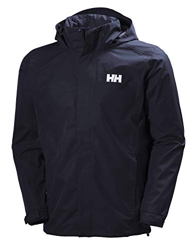 Helly Hansen Dubliner Jacket Chaqueta chubasquero para hombre de uso diario y para actividades marítimas con la tecnología Helly Tech, Azul (Marino), M