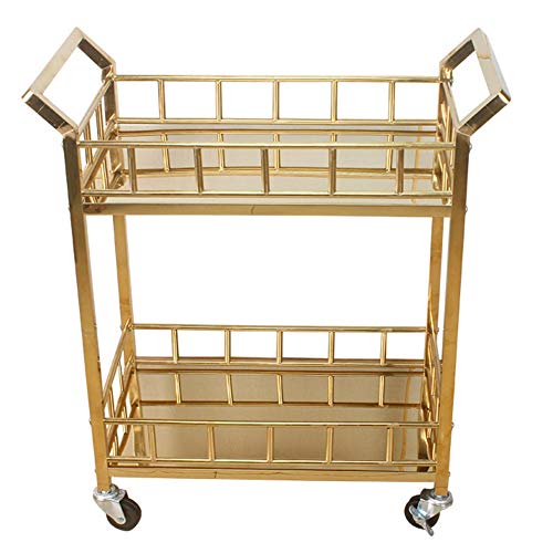 HH- Carro de Servicio Carrito De Servicio Carrito, Doble Asa Corta, De 3 Gradas De Acero Inoxidable De La Cocina For Guardar Carro For Desayuno, Cena, Tortas HH- Carro de Servicio Carrito De Servicio Carrito, Doble Asa Corta, De 3 Gradas De Acero Inoxidable De La Cocina For Guardar Carro For Desayuno, Cena, Tortas