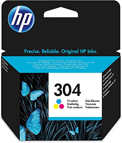 HP N9K05AE 304 Cartucho de Tinta Original, 1 unidad, tricolor (cian, magenta, amarillo)