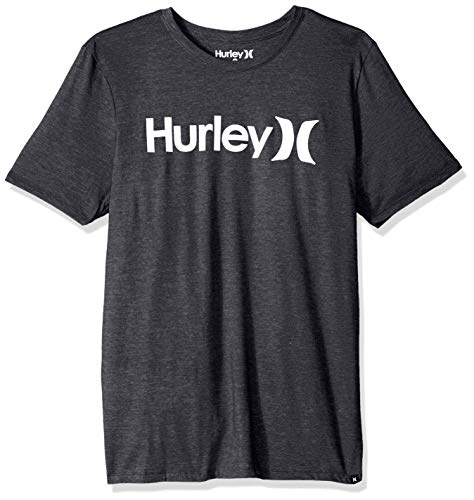 Hurley - Camiseta para hombre, Negro, S, M One&Only Solid Tee