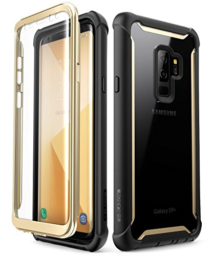 i-Blason Funda Galaxy S9 Plus [Ares] 360 Carcasa Completa Transparente Case con Protector de Pantalla Incorporada para Samsung Galaxy S9 Plus - Dorado