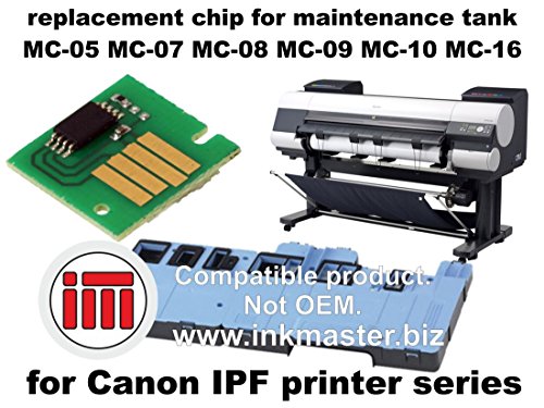 Ink Master - Replacement chip for maintenance tank CANON IPF MC CHIP for Canon IPF 500 510 600 605 610 650 655 670 680 700 710 720 750 755 760 765 770 780 810 815 820 825 830 840 850 5000 5100 6000S 6100 6200 6300 6350 6400 6400SE 6450 8000 8000S 8100 830