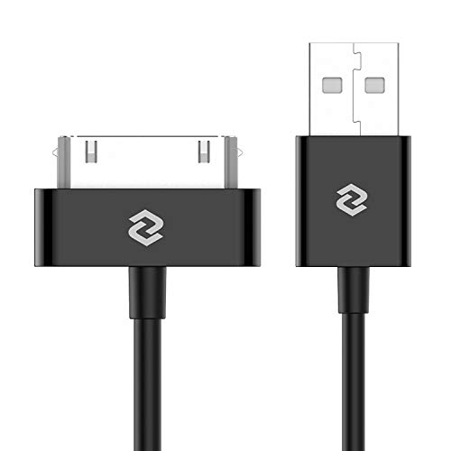JETech Cable de Datos USB Carga Cargador Compatible iPhone 4/4s, iPhone 3G/3GS, iPad 1/2/3, iPod, 1m, Negro
