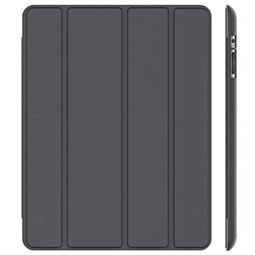JETech Funda para iPad 4, iPad 3 y iPad 2, Carcasa con Soporte Función, Auto-Sueño/Estela, Gris Oscuro JETech Funda para iPad 4, iPad 3 y iPad 2, Carcasa con Soporte Función, Auto-Sueño/Estela, Gris Oscuro