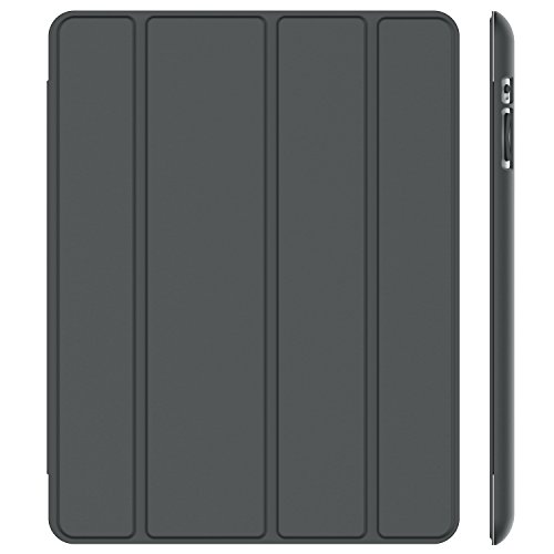 JETech Funda para iPad 4, iPad 3 y iPad 2, Carcasa con Soporte Función, Auto-Sueño/Estela, Gris Oscuro