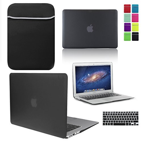 Love My Case / Bundle Black Hard Shell Case with Matching Keyboard Skin and Neoprene Sleeve Cover for 13-Inch Apple MacBook Air [Will Not fit MacBook Pro Models], [Importado de Reino Unido]