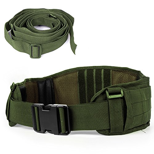 LUUFAN Cinturón táctico Mille Cinturón Resistente de Trabajo Pesado Ajustable con Correa Libre para Actividades al Aire Libre (Army Green) LUUFAN Cinturón táctico Mille Cinturón Resistente de Trabajo Pesado Ajustable con Correa Libre para Actividades al Aire Libre (Army Green)