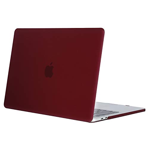 MOSISO Funda Dura Compatible con 2019 2018 2017 2016 MacBook Pro 13 con/sin Touch Bar A2159 A1989 A1706 A1708, Ultra Delgado Carcasa Rígida Protector de Plástico Cubierta, Rojo Marsala