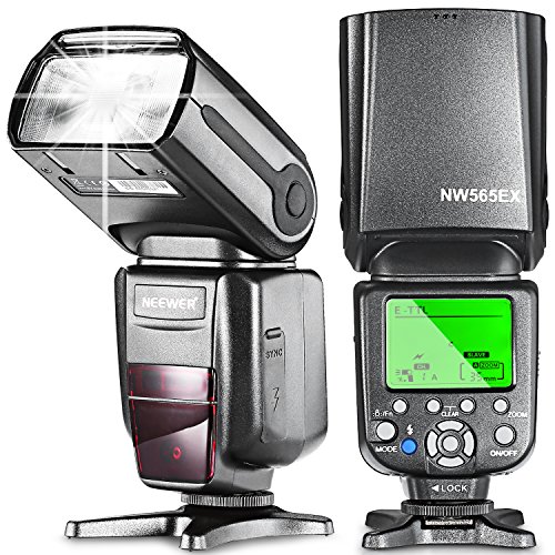 Neewer NW565EX E-TTL Flash Esclavo Speedlite para Canon 7D Mark II 5D Mark II III IV 1300D 1200D 1100D 750D 700D 650D 600D 550D 500D 100D 80D 70D 60D y otras Cámaras Canon DSLR