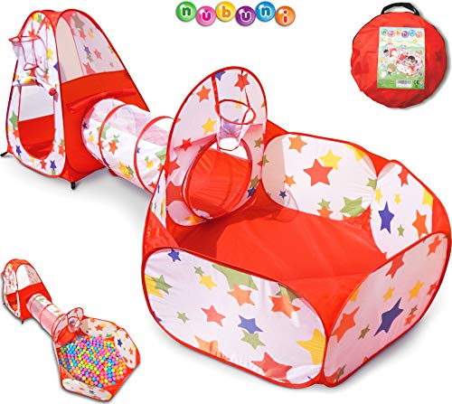 NUBUNI 3 en 1 Tienda Campaña Infantil : Piscina de Bolas + Casita Infantil + Tunel Infantil: Plegable Parque Bebe Bolas Infantil Jardín Exterior Interior Juguetes Niños Niñas Bebes Casitas Tela Tipi NUBUNI 3 en 1 Tienda Campaña Infantil : Piscina de Bolas + Casita Infantil + Tunel Infantil: Plegable Parque Bebe Bolas Infantil Jardín Exterior Interior Juguetes Niños Niñas Bebes Casitas Tela Tipi