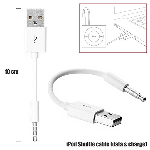 OcioDual Cable USB para Apple iPod Shuffle 3/4 / 5/6 / 7 Generación Cargador Sincroniza Datos Blanco OcioDual Cable USB para Apple iPod Shuffle 3/4 / 5/6 / 7 Generación Cargador Sincroniza Datos Blanco