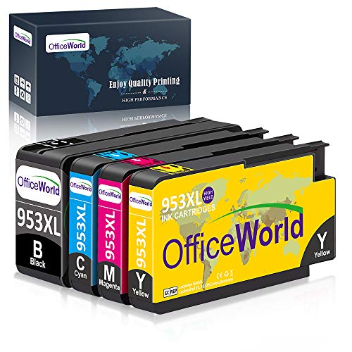 OfficeWorld 953XL Cartuchos de Tinta Compatibles Reemplazo para HP 953XL Pack para HP OfficeJet Pro 7720 7730 7740 8210 8211 8218 8710 8711 8715 8716 8717 8718 8719 8720 8721 8725 8728 8730 8731 8740