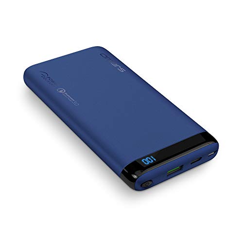 Omars PowerBank Carga Rápida PD & QC3.0 18W - 10000 mAh Batería Externa con USB-C & USB-A, Cargador Portátil para Moviles Android & iOS, Tabletas, Azul