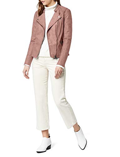 ONLY onlAVA FAUX LEATHER BIKER OTW NOOS, Chaqueta Mujer, Rosa (Ash Rose), 38 ONLY onlAVA FAUX LEATHER BIKER OTW NOOS, Chaqueta Mujer, Rosa (Ash Rose), 38